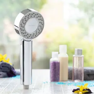 Pommeau de douche double avec distributeur 3 en 1 InnovaGoods Xawara image-0