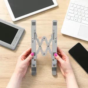 Vikbart och justerbart stativ för bärbar dator InnovaGoods Flastan image-2