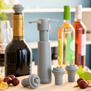 Vacuum pump and wine stoppers InnovaGoods Winuum image-0