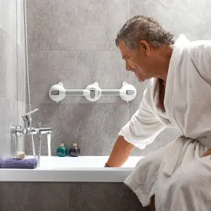 Maniglia di sicurezza per bagno a doppia angolazione InnovaGoods Grabbath image-4