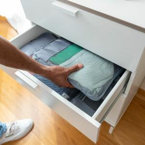 Compression storage bag for suitcases InnovaGoods Compakube (x4) image-5