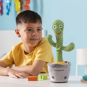 Dancing and talking rechargeable cactus with music and multicolour LED lights InnovaGoods Cacxi image-2