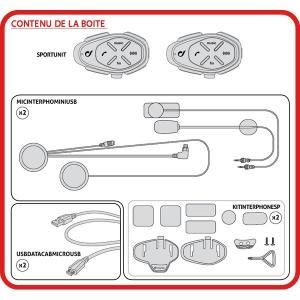 Intercom Cellularline SPORT - Twin Pack image-2