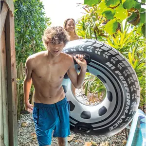 Gyerek felfújható gumiabroncs fogantyúval Intex image-1