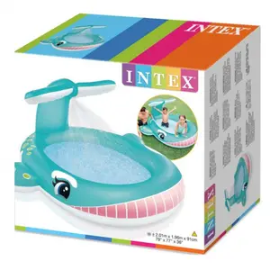 Piscina con doccia per bambini con balena Intex image-2