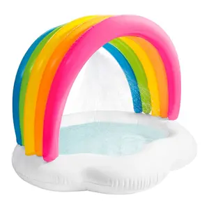 Inflatable baby pool Intex Rainbow Shower image-0
