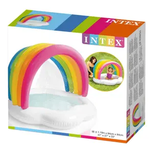 Inflatable baby pool Intex Rainbow Shower image-2