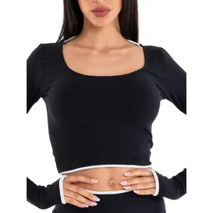 Women's long-sleeved crop T-shirt Invertika Eclettika image-2