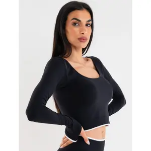 Women's long-sleeved crop T-shirt Invertika Eclettika image-1