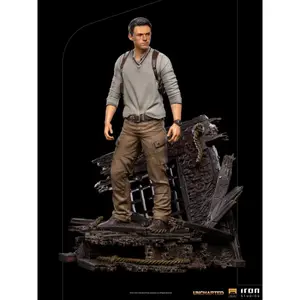 Beeldje Iron Studios Uncharted Movie Deluxe Art Scale 1/10 Nathan Drake image-4
