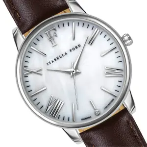 Relógio de cabedal para mulheres Isabella Ford Serenity image-4