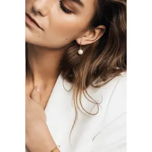 Ensemble collier bracelet et boucles d'oreilles femme Isabella Ford June Pearl image-1