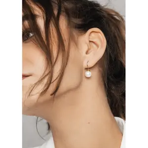 Boucles d'oreilles à crochet femme Isabella Ford Daphne Pearl image-1