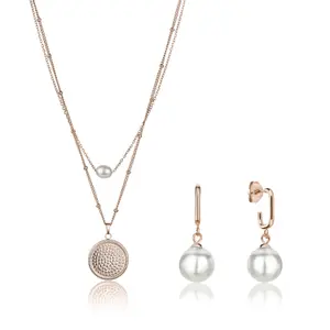 Necklace, bracelet and earrings set Isabella Ford June Pearl image-0