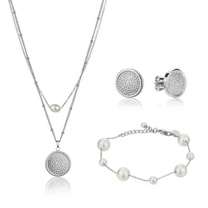 Necklace, bracelet and earrings set Isabella Ford Hilda Pearl