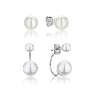 Lot of 2 pairs of earrings woman Isabella Ford Agata Pearl