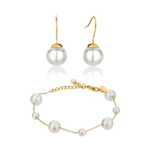 Bracelet and earrings woman Isabella Ford Linda Pearl image-0