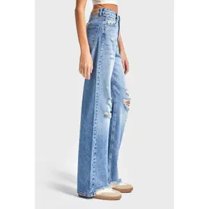 Hochtaillierte Straight Jeans Damen It's Basic Emma image-2