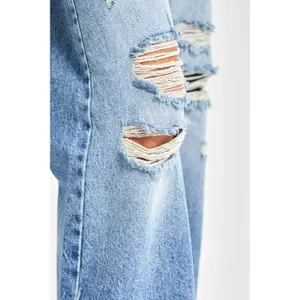 Hochtaillierte Straight Jeans Damen It's Basic Emma image-4