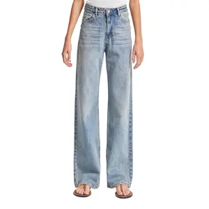 Women's High-Waisted Straight Jeans It's Basic Emma image-0