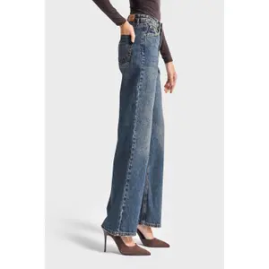 Women's High-Waisted Straight Jeans It's Basic Emma image-3