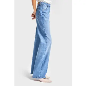 Hochtaillierte Straight Jeans Damen It's Basic Emma image-3