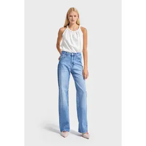 Hochtaillierte Straight Jeans Damen It's Basic Emma image-1