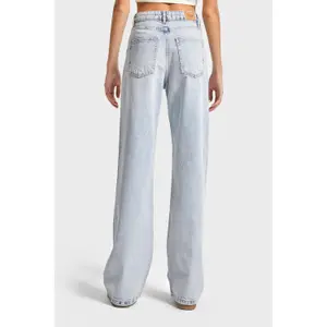 Hoge taille rechte jeans dames It's Basic Emma image-1