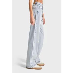 Hoge taille rechte jeans dames It's Basic Emma image-3