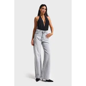 Hochtaillierte Straight Jeans Damen It's Basic Emma image-1