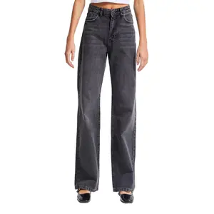 Hochtaillierte Straight Jeans Damen It's Basic Emma image-0