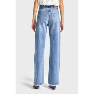 Hochtaillierte Straight Jeans Damen It's Basic Emma Rhinestone image-1