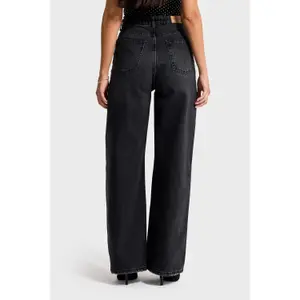 Hochbund Weite Beinform Jeans Damen It's Basic Olea image-2