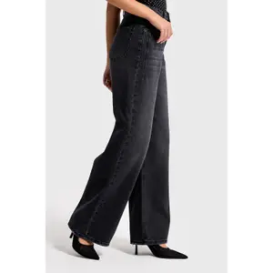 Hochbund Weite Beinform Jeans Damen It's Basic Olea image-3