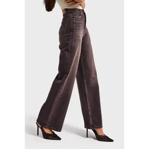 High Waisted Wide Leg Jeans Women It's Basic Olea image-3