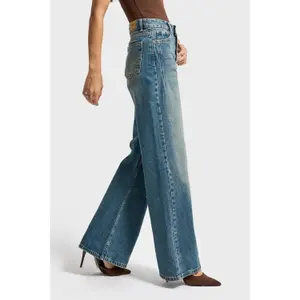 Hochbund Weite Beinform Jeans Damen It's Basic Olea image-3
