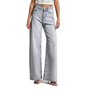 High Waisted Wide Leg Jeans Women It's Basic Olea image-0