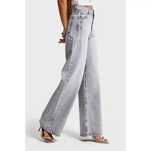 High Waisted Wide Leg Jeans Women It's Basic Olea image-3