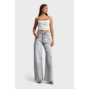 High Waisted Wide Leg Jeans Women It's Basic Olea image-1