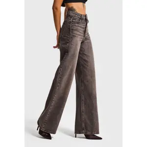 Hoge Taille Wide Leg Jeans Dames It's Basic Olea image-3