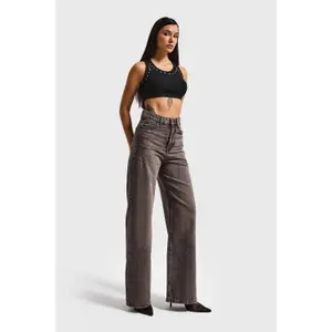 Hoge Taille Wide Leg Jeans Dames It's Basic Olea image-1