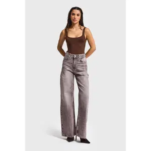 High Waisted Wide Leg Jeans Women It's Basic Olea image-1
