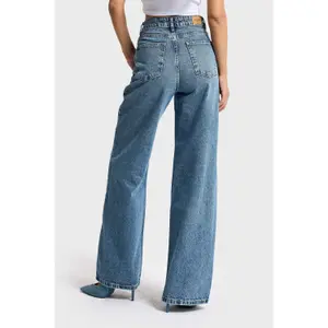 Hoge Taille Wide Leg Jeans Dames It's Basic Olea image-2