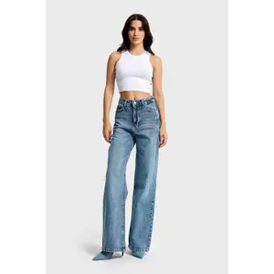 Hoge Taille Wide Leg Jeans Dames It's Basic Olea image-1
