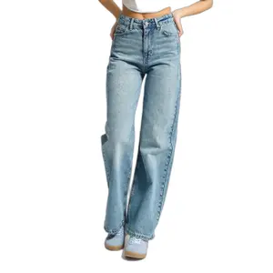 Hochbund Weite Beinform Jeans Damen It's Basic Olea image-0