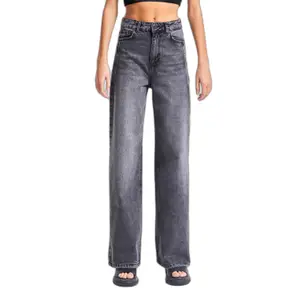 Hoge Taille Wide Leg Jeans Dames It's Basic Olea image-0