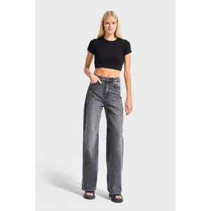 Hoge Taille Wide Leg Jeans Dames It's Basic Olea image-1