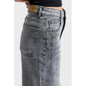 Hochwertige High-Waist Wide Leg Jeans Damen It's Basic image-4