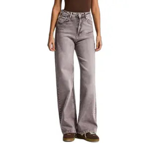 Hochwertige High-Waist Wide Leg Jeans Damen It's Basic image-0