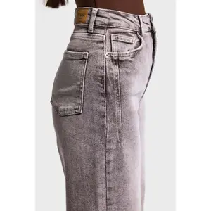 Hochwertige High-Waist Wide Leg Jeans Damen It's Basic image-4